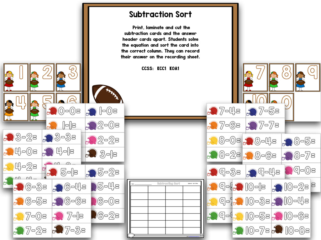 Football Math and Literacy Centers