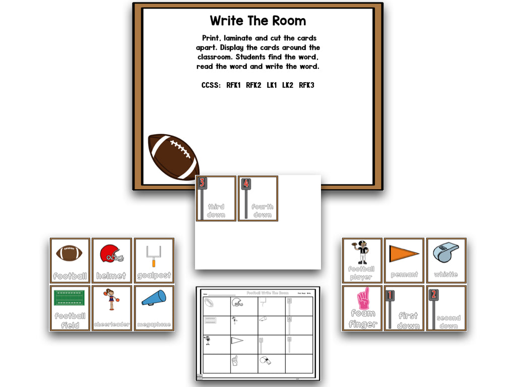 Football Math and Literacy Centers