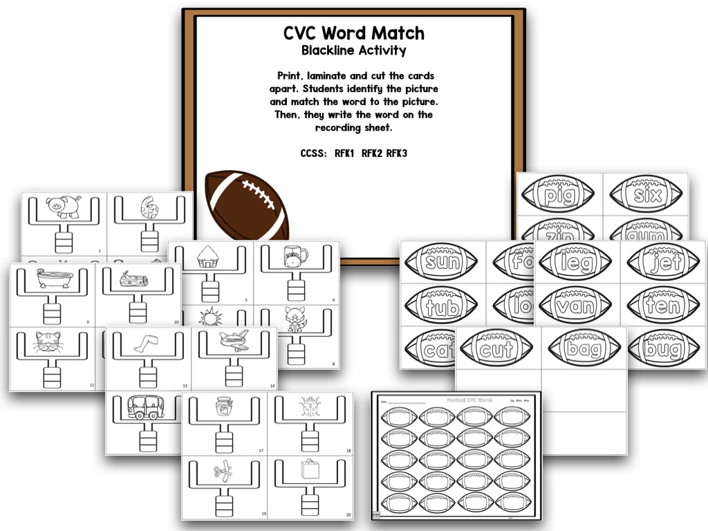 Football Math and Literacy Centers