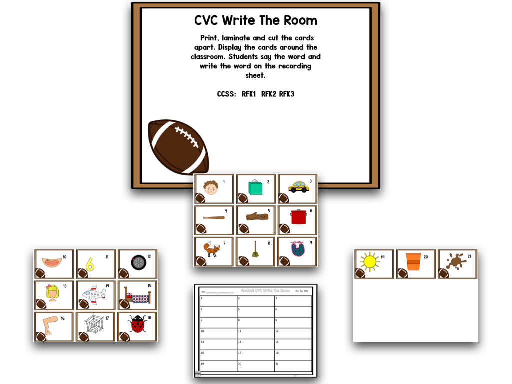 Football Math and Literacy Centers