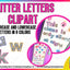 Glitter Letters Clipart