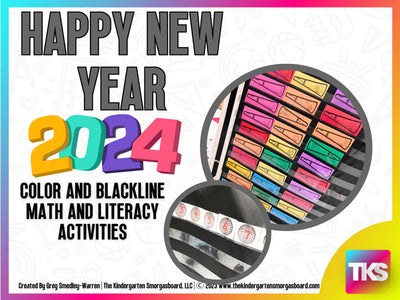 New Year 2024: A Blackline Math, Literacy, and Writing Creation!