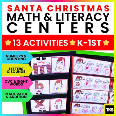 Santa Math and Literacy Centers