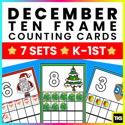 December Ten Frame Cards