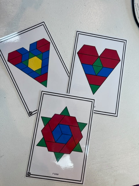 Build It Up! February Pattern Block and Counting Cube Mats