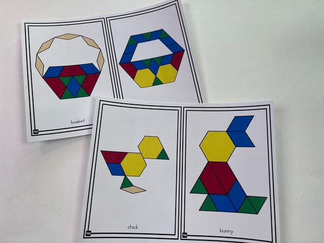 Build It Up! April Pattern Block and Counting Cube Mats