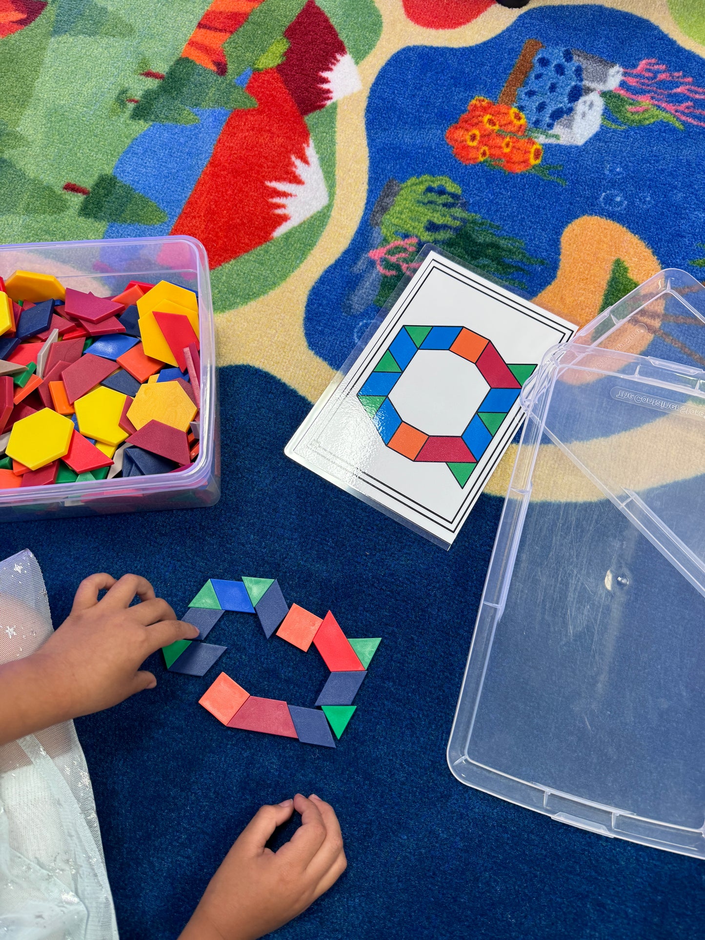 Build It Up! Letters & Numbers Pattern Block & Counting Cube Mats