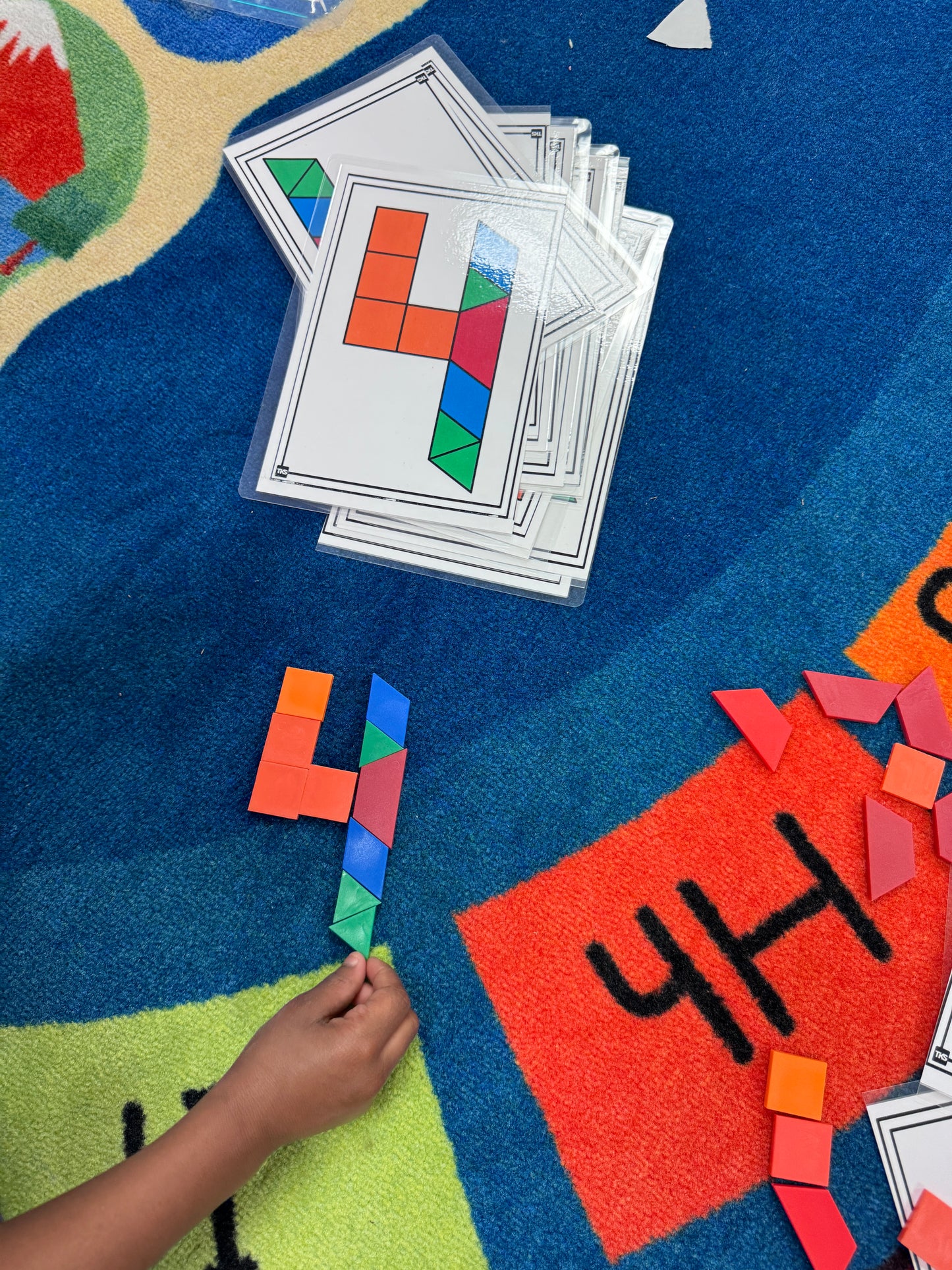 Build It Up! Letters & Numbers Pattern Block & Counting Cube Mats