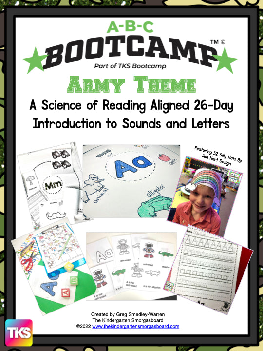 ABC Bootcamp®: A 26-Day Introduction to Letters and Sounds (Army Theme)