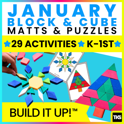 Build It Up! January Pattern Block and Counting Cube Mats