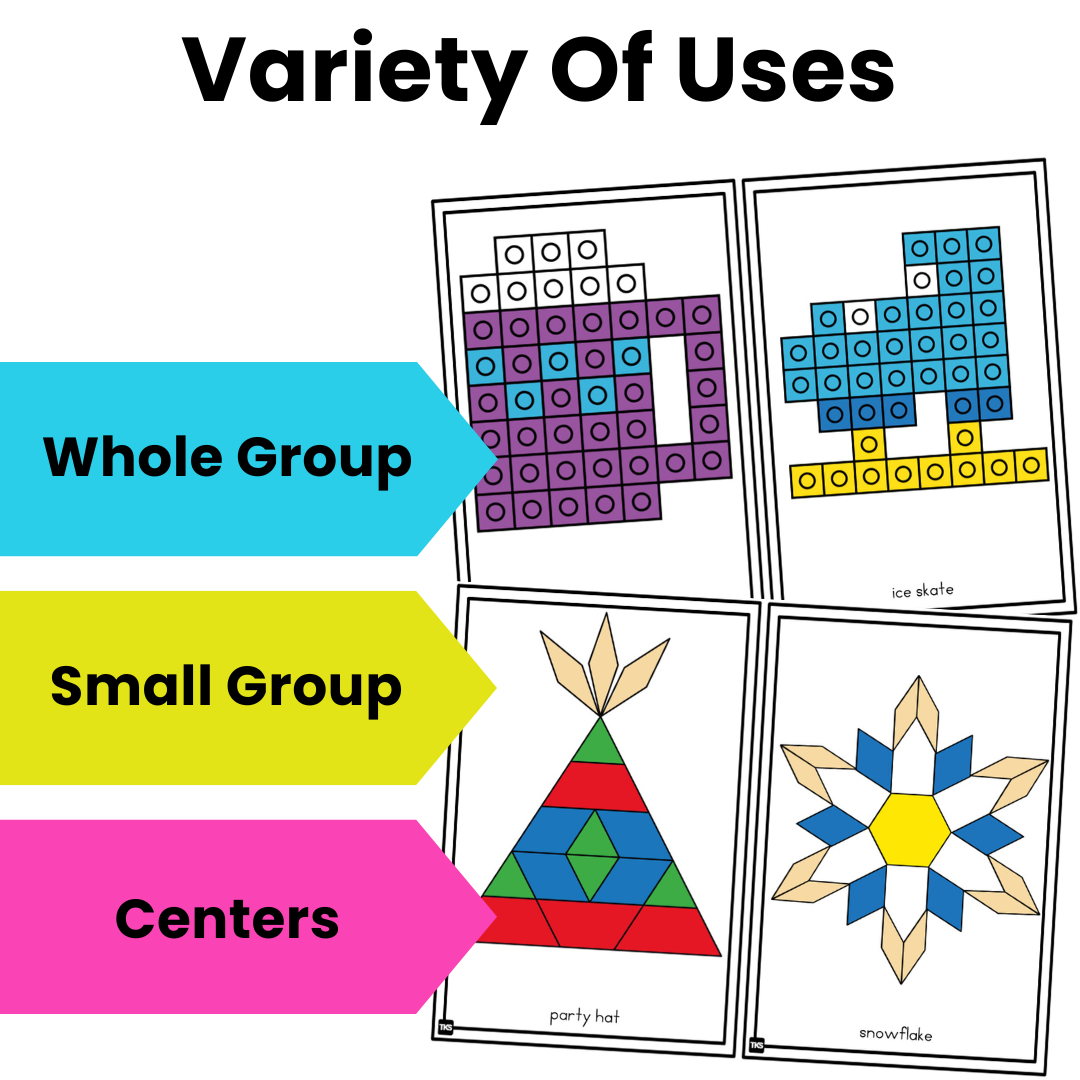 Build It Up! January Pattern Block and Counting Cube Mats