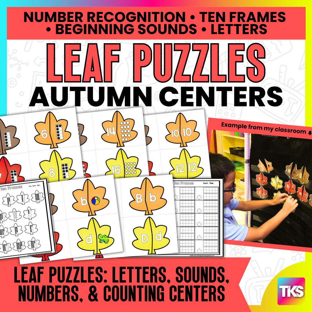 Leaf Puzzles: Letters, Sounds, Numbers, and Counting