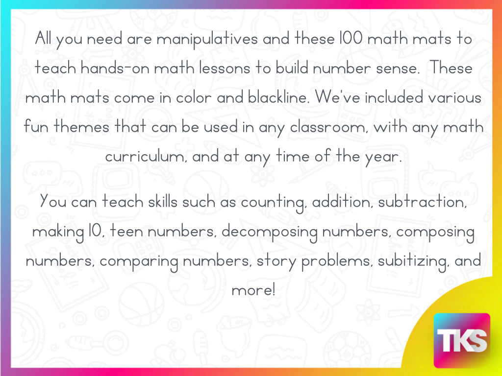 Math Mats - Number Sense Mats