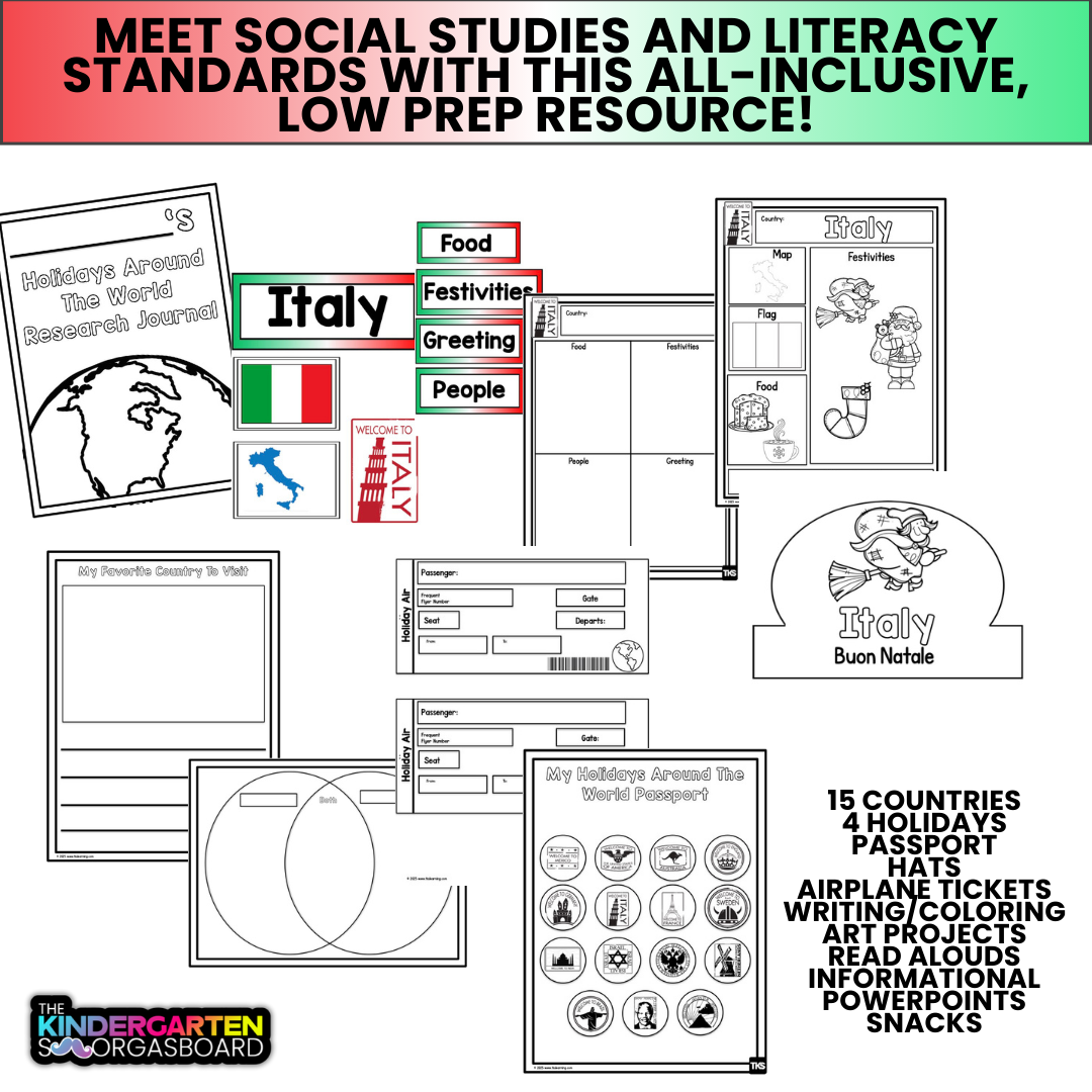 Christmas And Holidays Around the World: An Editable  Research and Writing Project PLUS Centers!