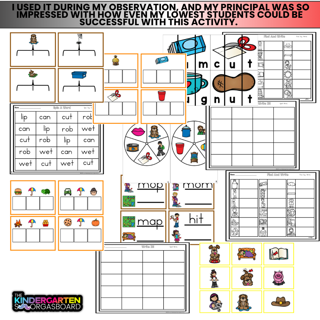 CVC Words: CVC Word Games: Phoneme Segmentation Activities