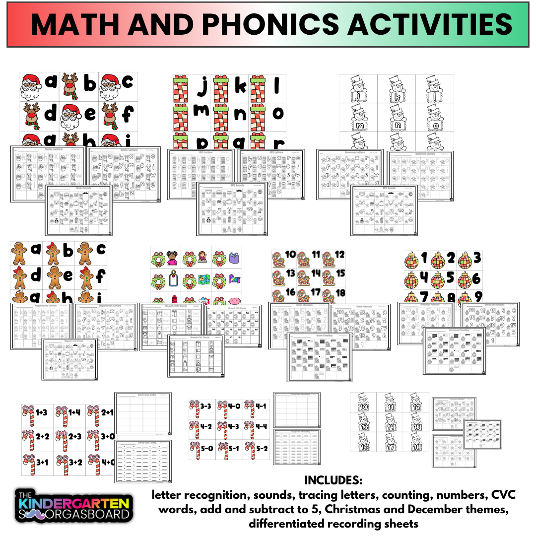 Kindergarten Sensory Bin Activities: December, Winter And Christmas