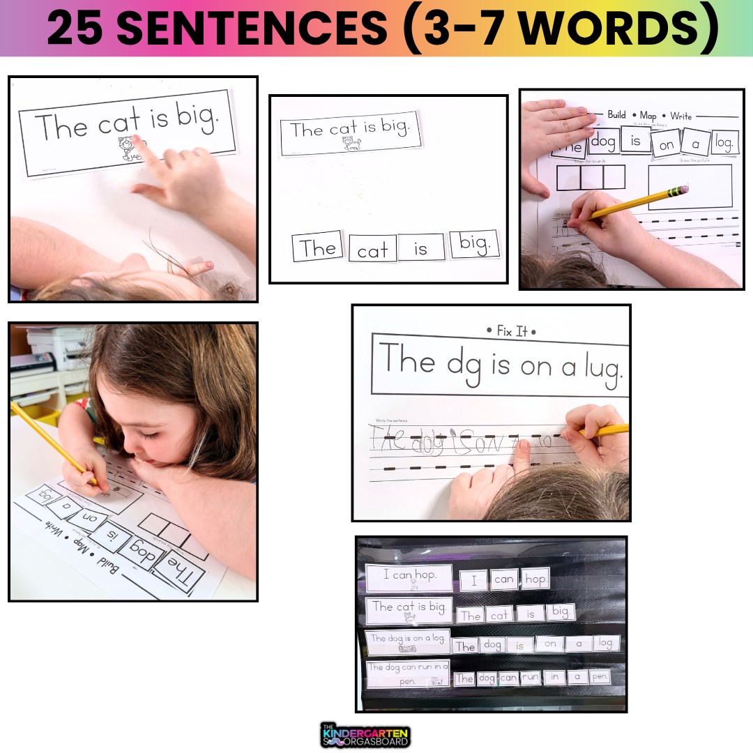 Building Sentences & Sentence Writing | CVC Phonics And Fluency Activities |
