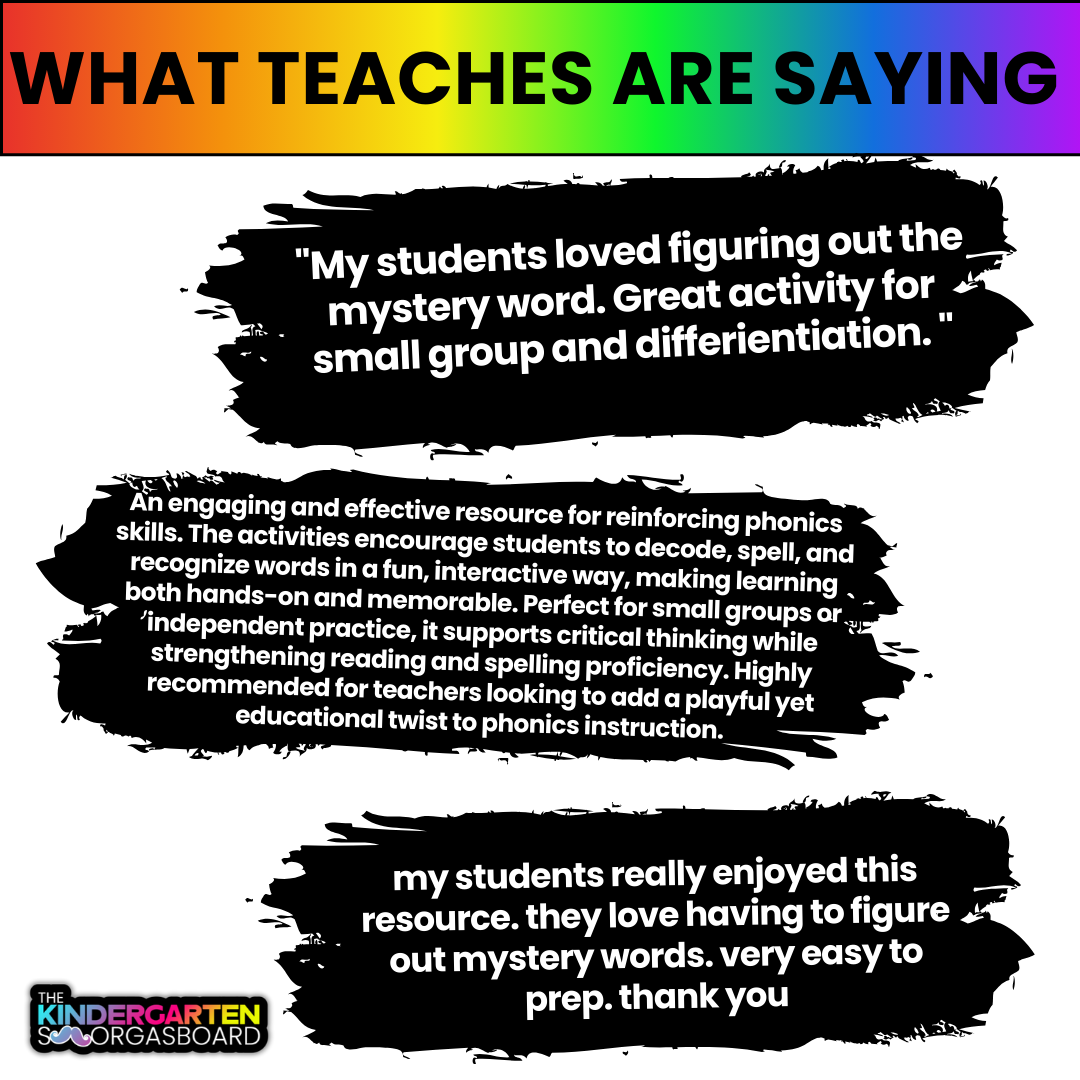 Phonics Games Bundle: Mystery Words Games And Activities