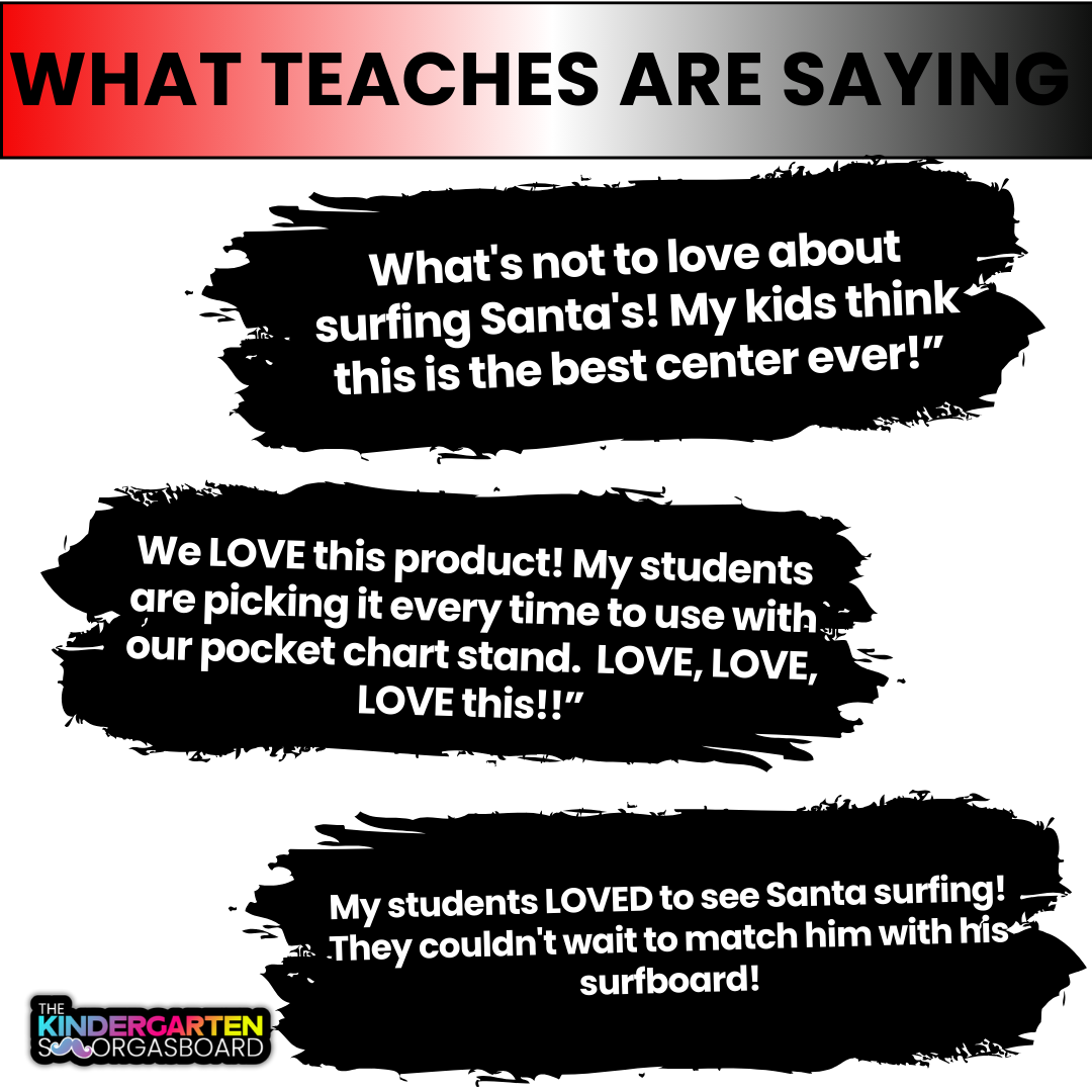 Christmas CVC Words: Surfin Santa CVC Words Activity