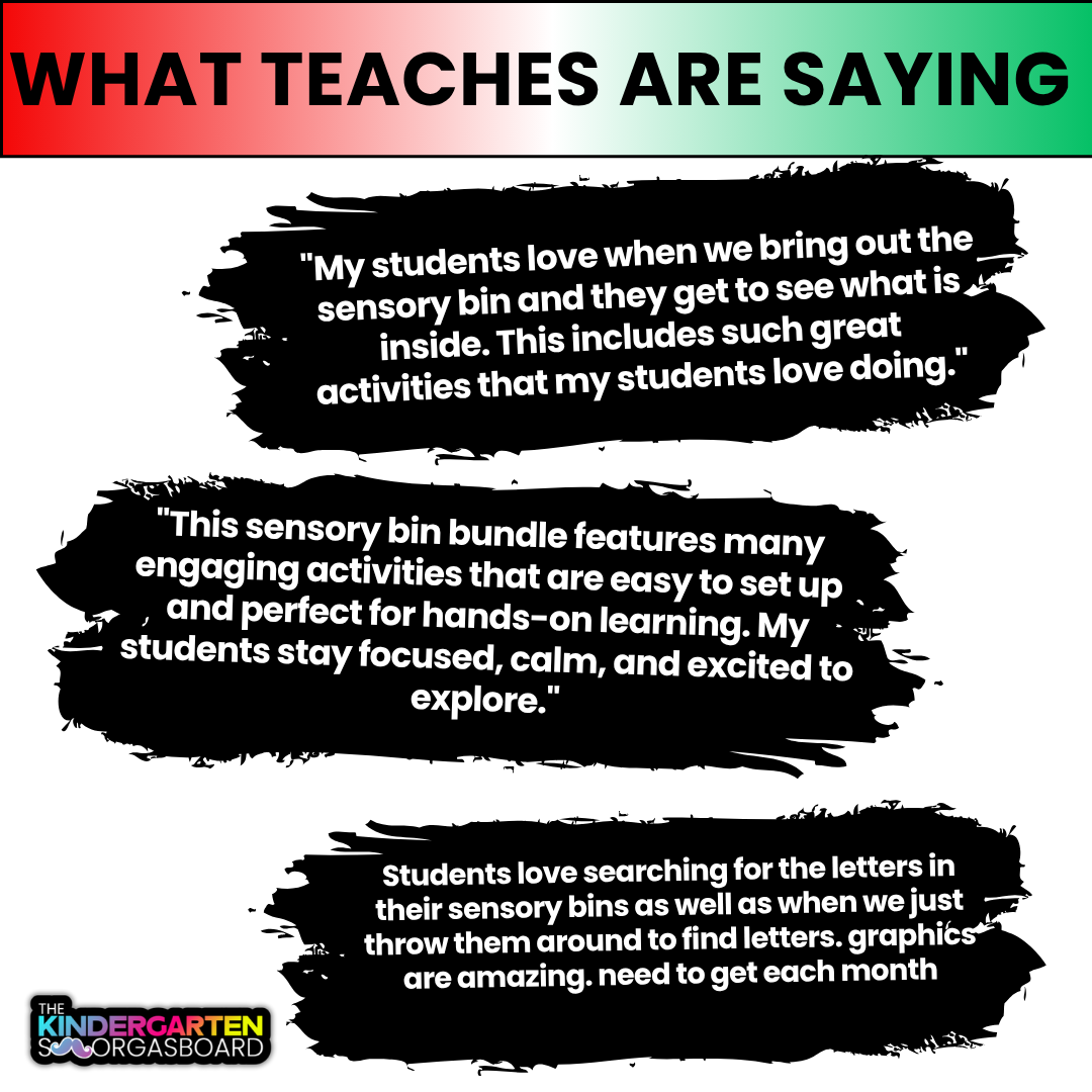 Kindergarten Sensory Bin Activities: December, Winter And Christmas