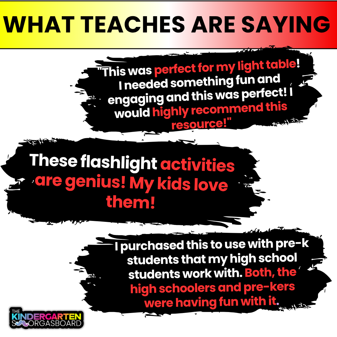 May Flashlight Activities: Light Table Activities For Summer, Ocean, Insects