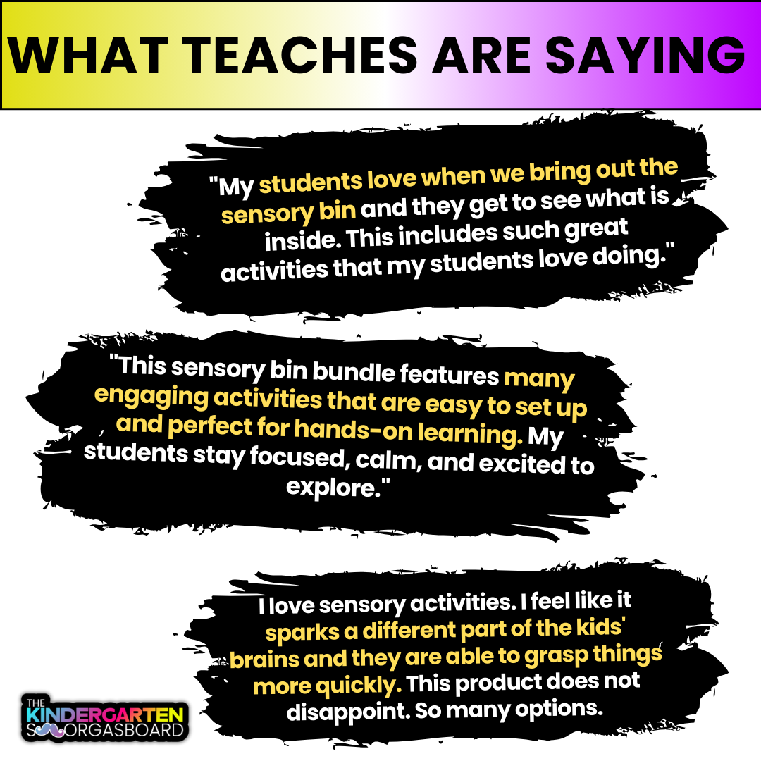 Sensory Bins Kindergarten Math & Phonics Centers | April, Spring And Easter