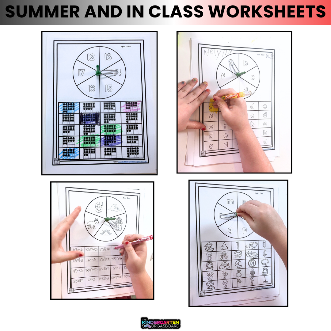 Summer Packet | Summer Worksheets | Spinner Activities | Math & Literacy Review