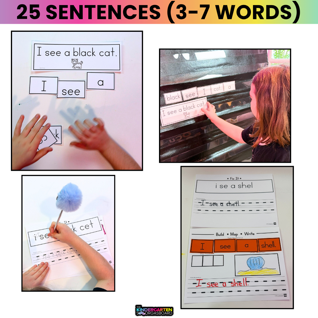 Building Sentences & Sentence Writing BUNDLE-Phonics And Fluency Activities