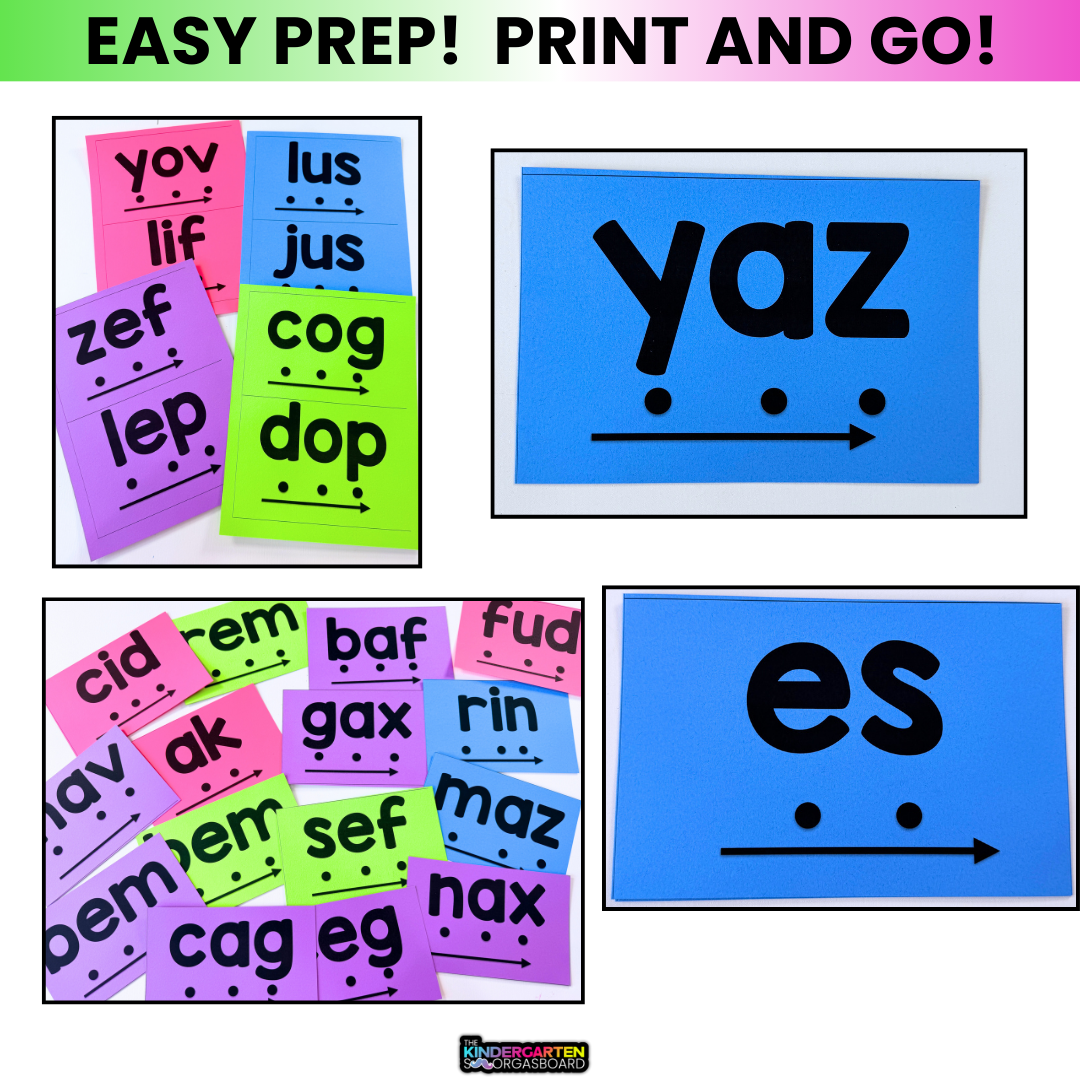 Nonsense Words: Nonsense Word Fluency Cards