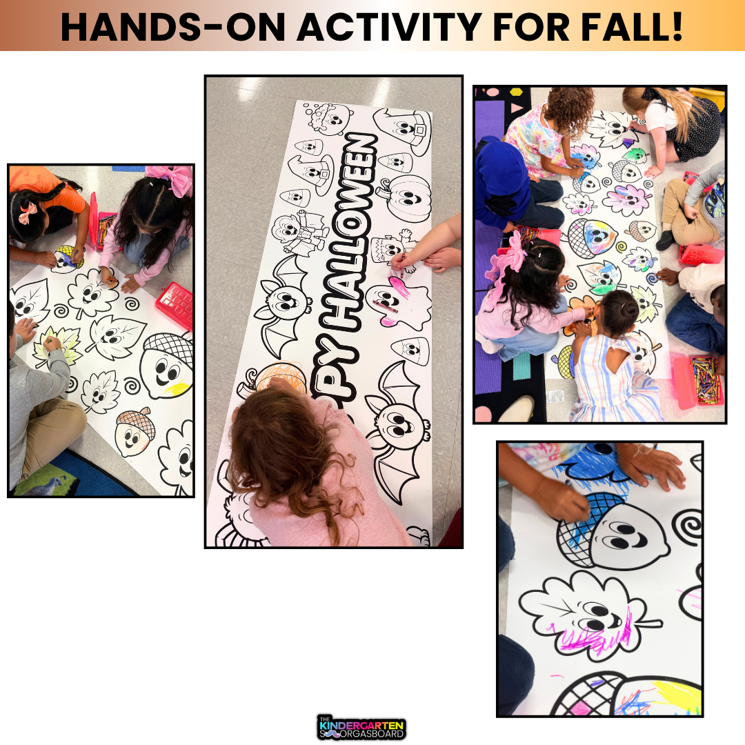 Fall Coloring Banners | Halloween, Thanksgiving & Fall Classroom Activities