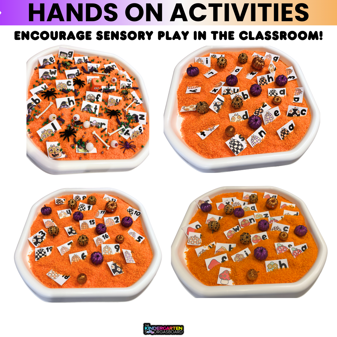 Kindergarten Sensory Bin Activities: October, Fall And Halloween