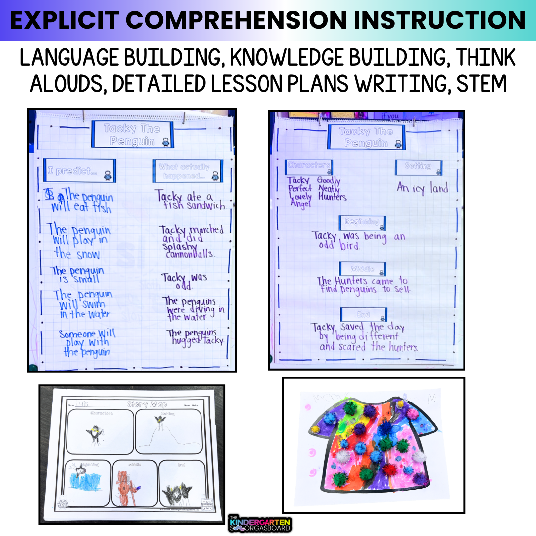 Tacky The Penguin Activities, STEM & Comprehension Worksheets