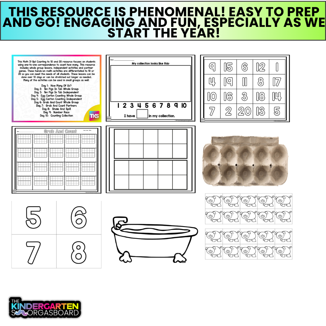 Counting To 10 & 20 Lessons & Activities In Kindergarten: Math Lessons