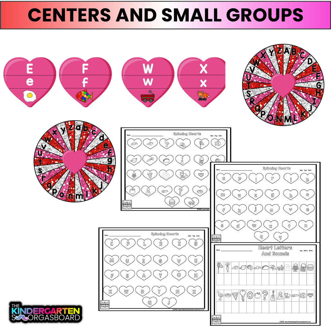 Valentine's Day Activities: Heart Puzzles: Letters and Sounds