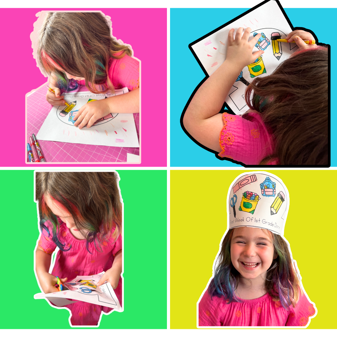 First Day of School Hats for Pre-K, K and 1!