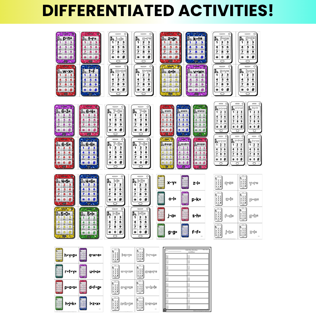 Kindergarten Addition and Subtraction Games | Math Centers K-2