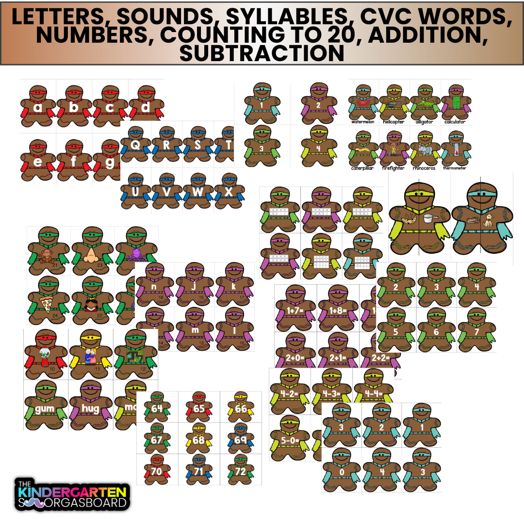 Gingerbread Activities: Gingerbread Superhero Centers