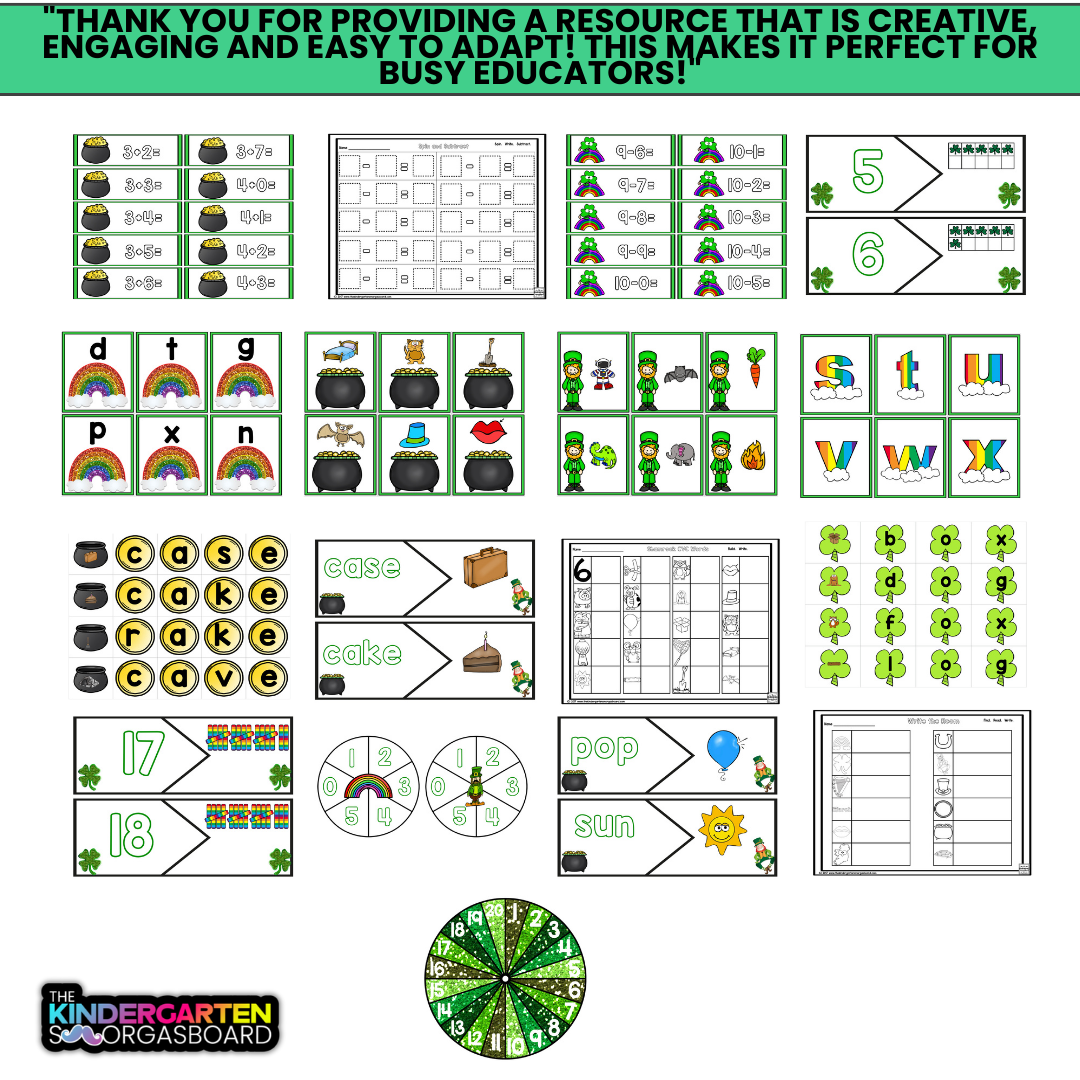 St. Patrick’s Day Math & Literacy Centers | March Classroom Activities