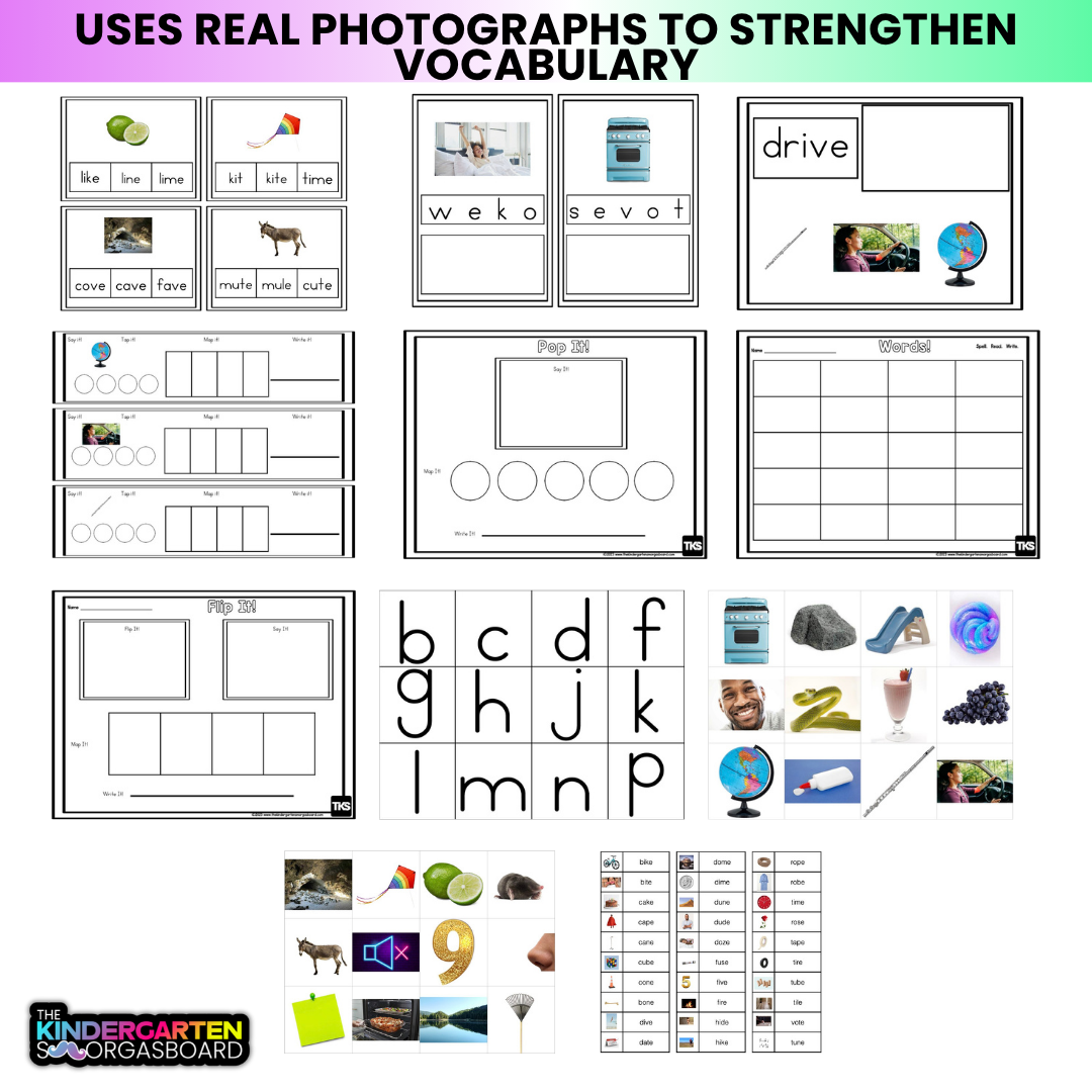 CVC-E Activities and Silent E Worksheets: Vowel Word Work Activities