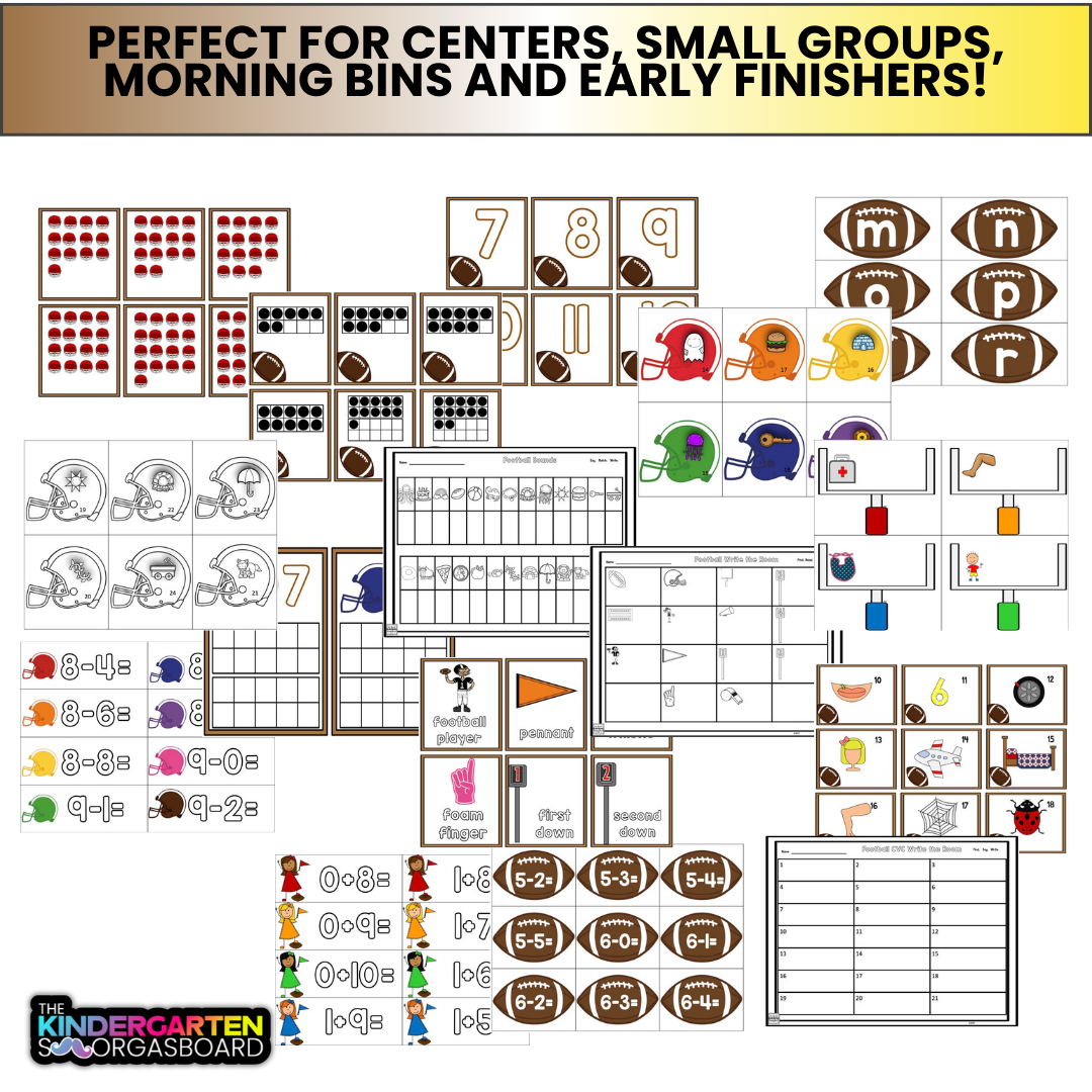 Football Math and Literacy Centers