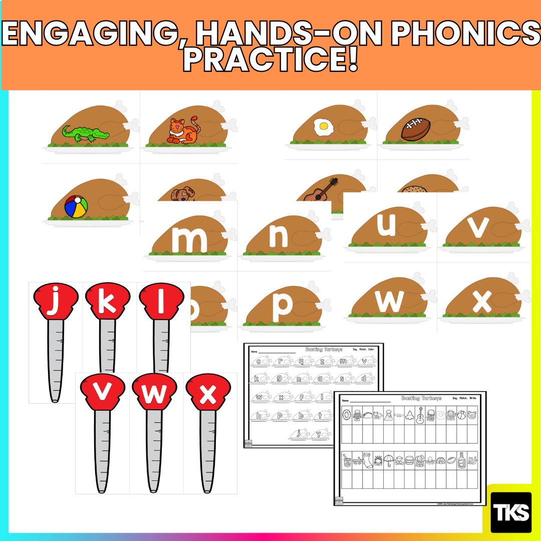 Thanksgiving And November Phonics Games – “Basting Turkeys” Letters & Sounds