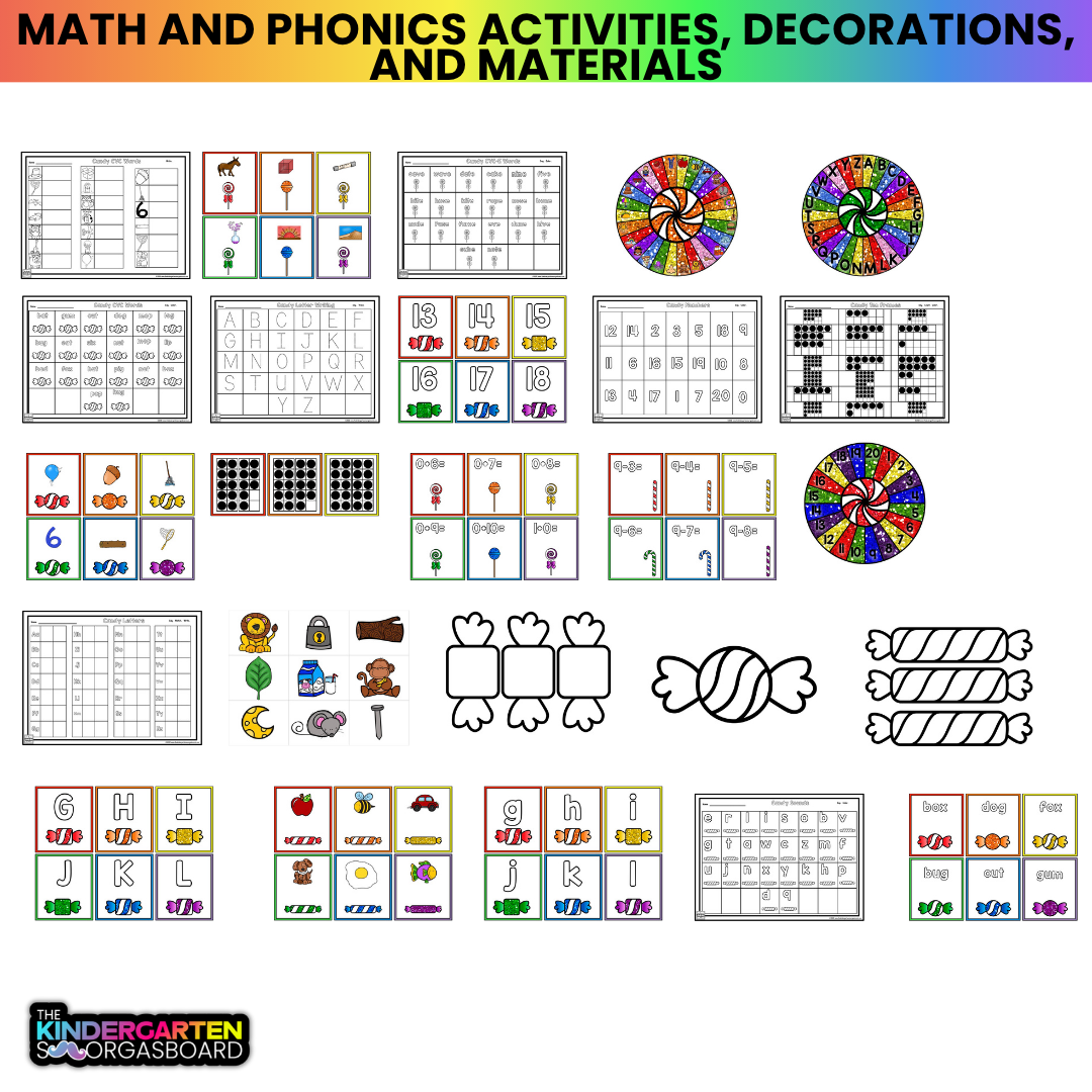 Candy Land Math & Literacy Activities | 12 Hands-On Games |