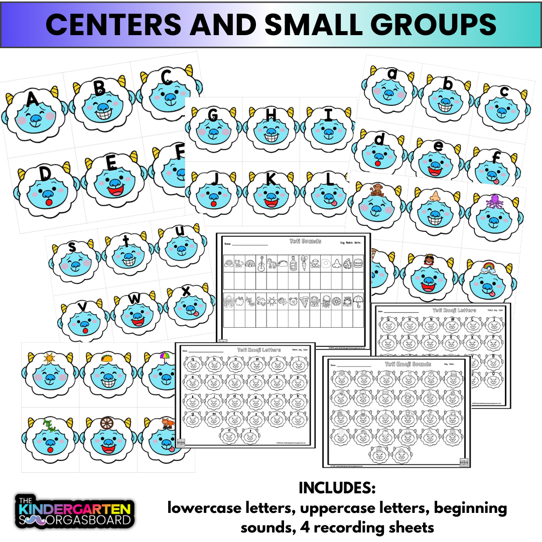 Yeti Activities: Winter Phonics And Phonemic Awareness Activities