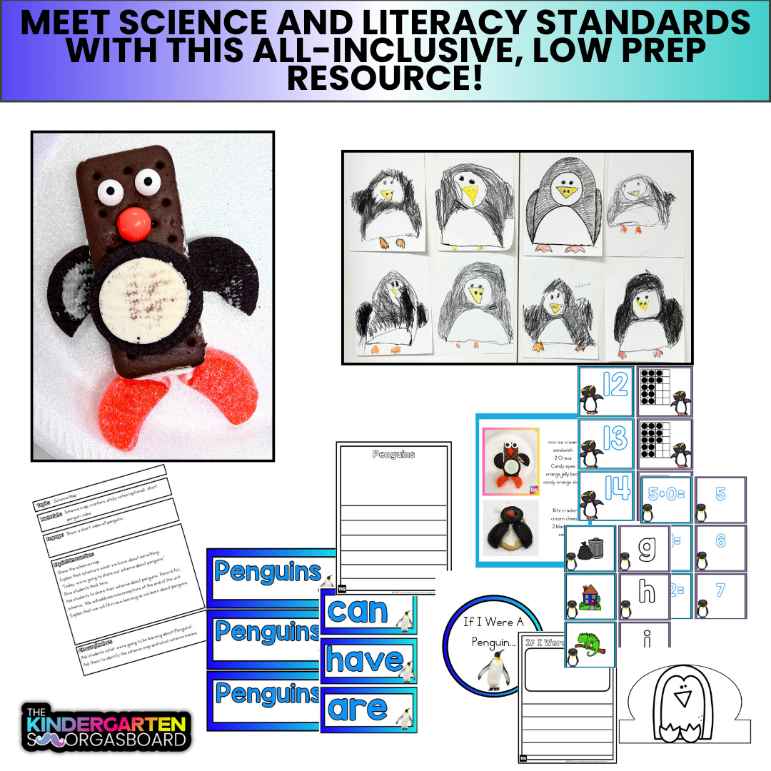Penguins And Penguin Science Activities for Kindergarten & 1st Grade