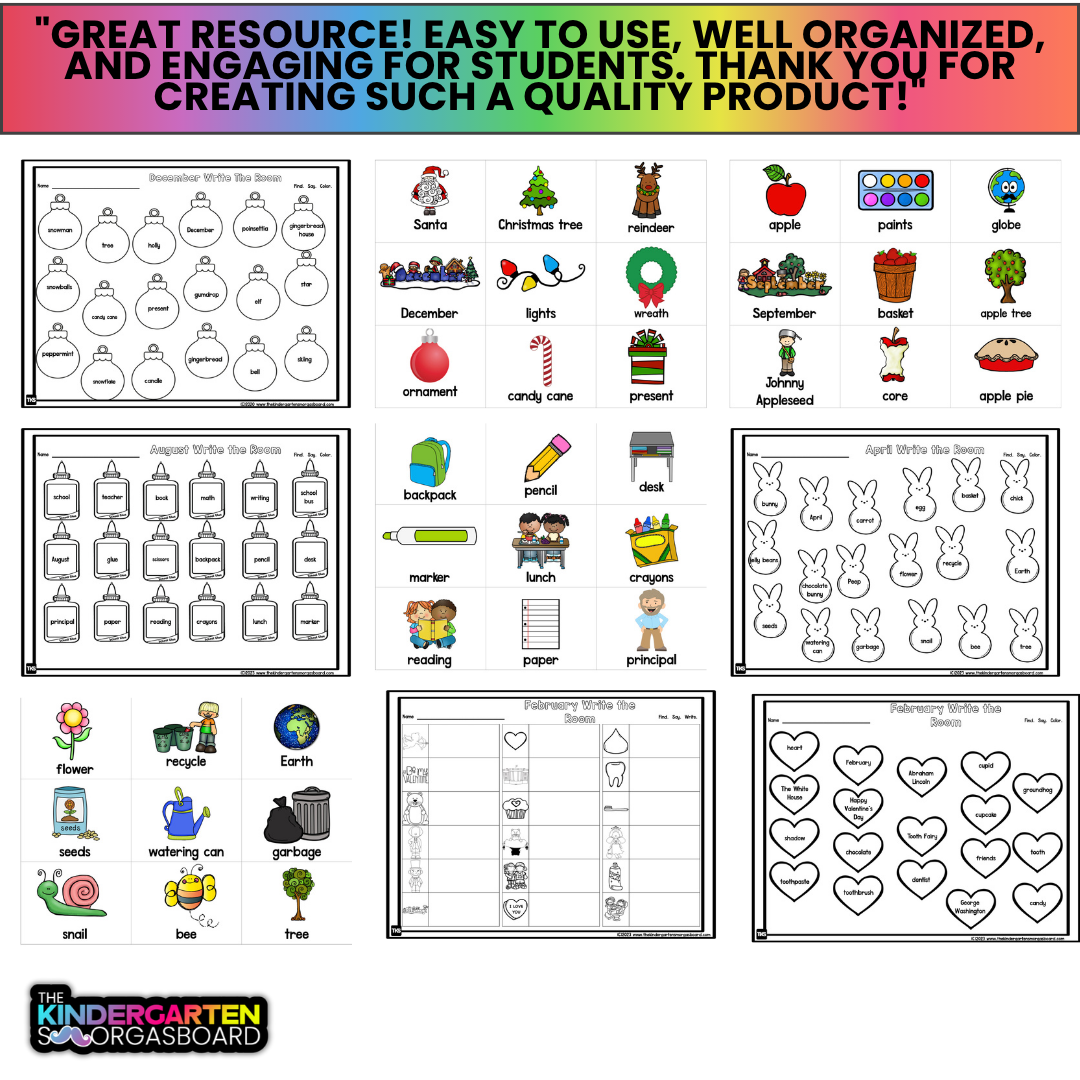 Write the Room for the Whole Year! 15 Write The Room Activities!