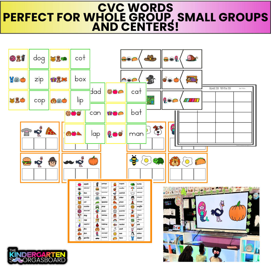 CVC Phonics Secret Words! CVC Mystery Words Phonics Activities