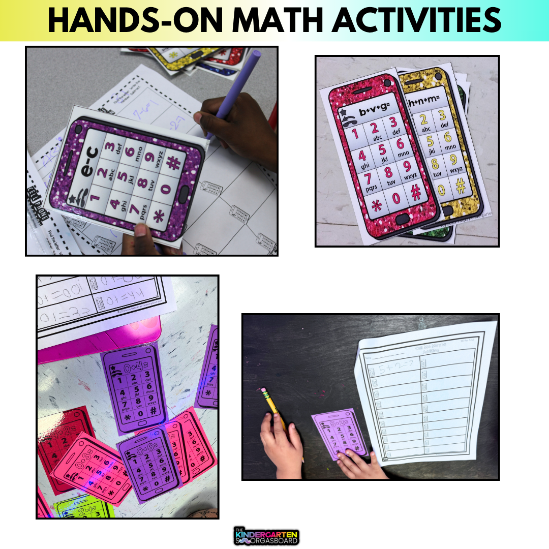 Kindergarten Addition and Subtraction Games | Math Centers K-2