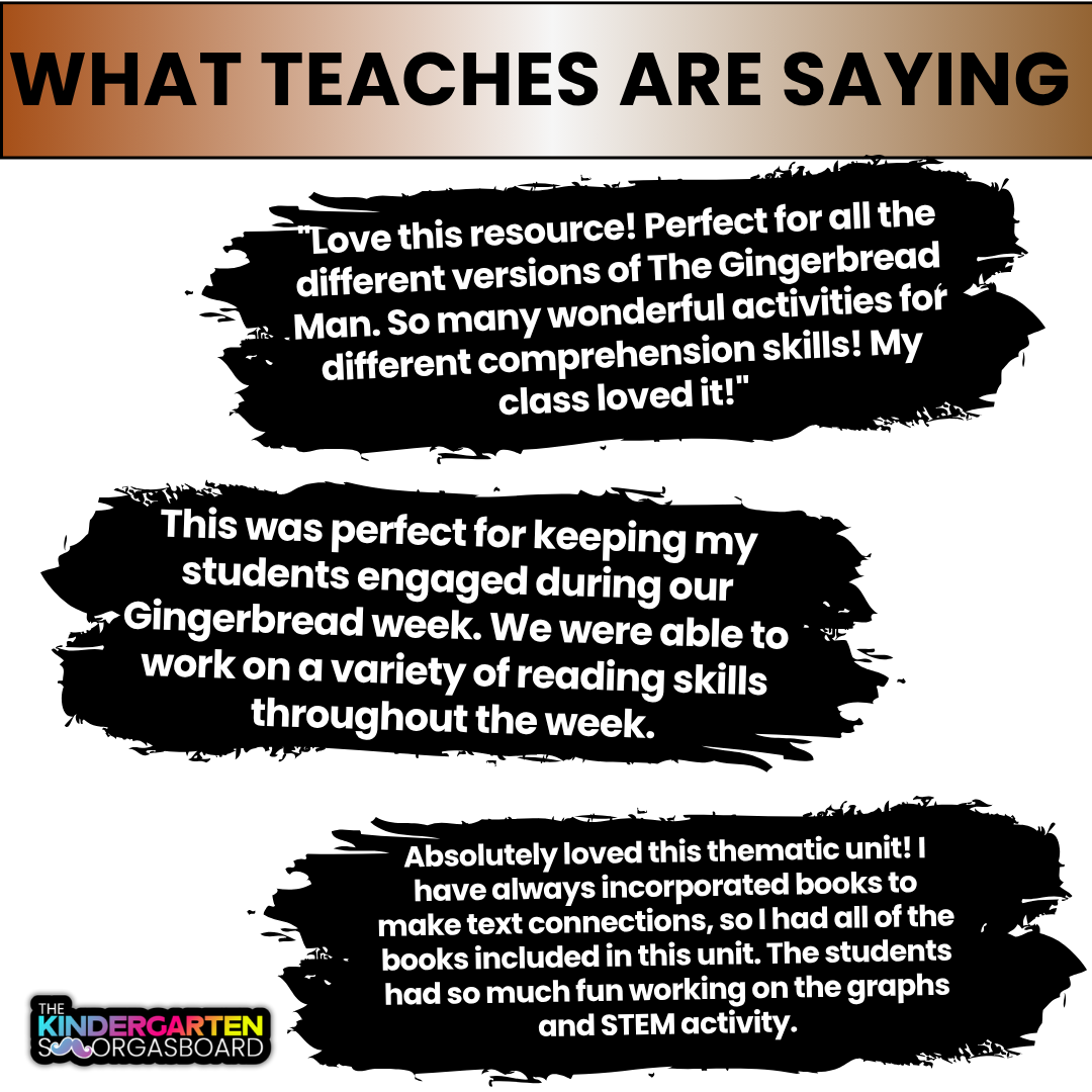 Gingerbread Activities - Gingerbread Man Week Activities