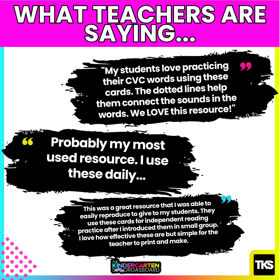 CVC Word Blending Cards