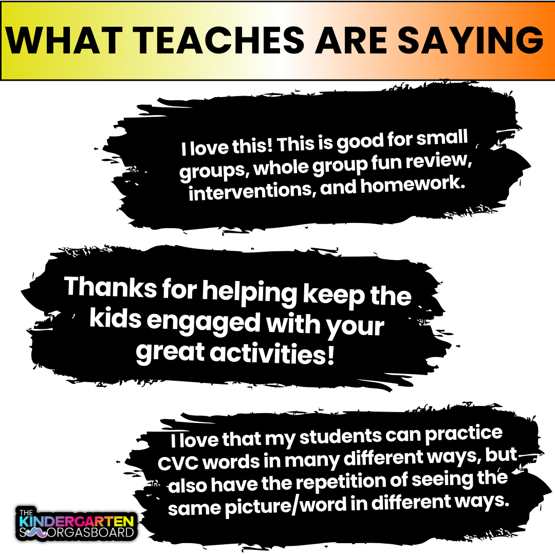 CVC Worksheets: No Prep CVC Words Worksheets-See It! Say It! Spell It!